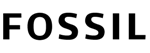 Black-lettered Fossil logo, highlighting the option to buy men's watches online.
