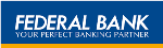 Logo of Federal Bank, symbolizing personal banking, NRI services, business support, and online banking facilities.