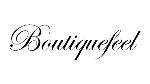 "Boutiquefeel" written in black against a white background, that denotes an experience in online shopping about women's fashion.