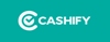 Cashify logo displayed prominently on a blue background, representing a platform for buying and selling used mobile phones online.