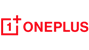 The OnePlus logo set on a striking red and black background, inviting customers to shop for the latest phones and accessories.