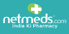 Netmeds logo, representing one of India's largest and most reliable online pharmacies for health and wellness needs.