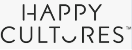 Happy Cultures logo featuring a lively design, emphasizing natural products aimed at enhancing gut health.