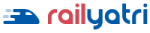Railyatri logo, representing a travel platform for train journeys, designed with a modern train icon and bold colors.