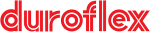 Duroflex logo with bold red letters, symbolizing a top mattress and pillow brand available online in India.