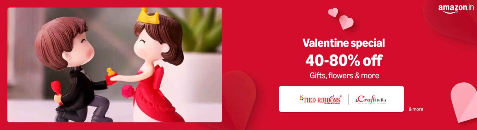 Eye-catching Valentine's Day sale on toys, highlighting special offers and festive decorations to attract customers.