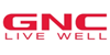 GNC Live Well logo featuring bold text and a vibrant color scheme, representing health and wellness.